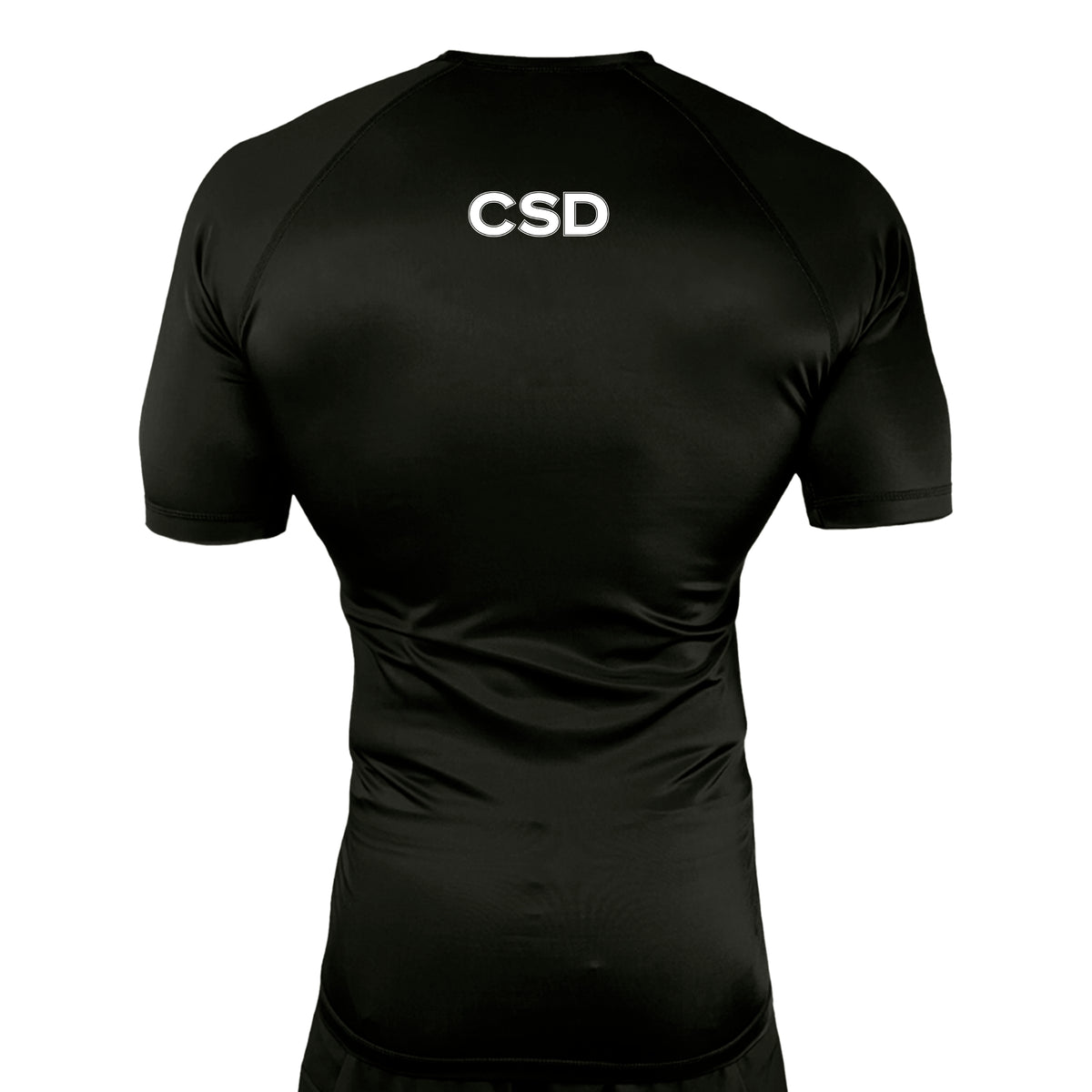 Conquest Self Defense All Black Custom Rash Guards Short Sleeves #8125 A