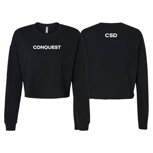 Conquest Self Defense Women's Cropped Crewneck Sweatshirt #8125 A