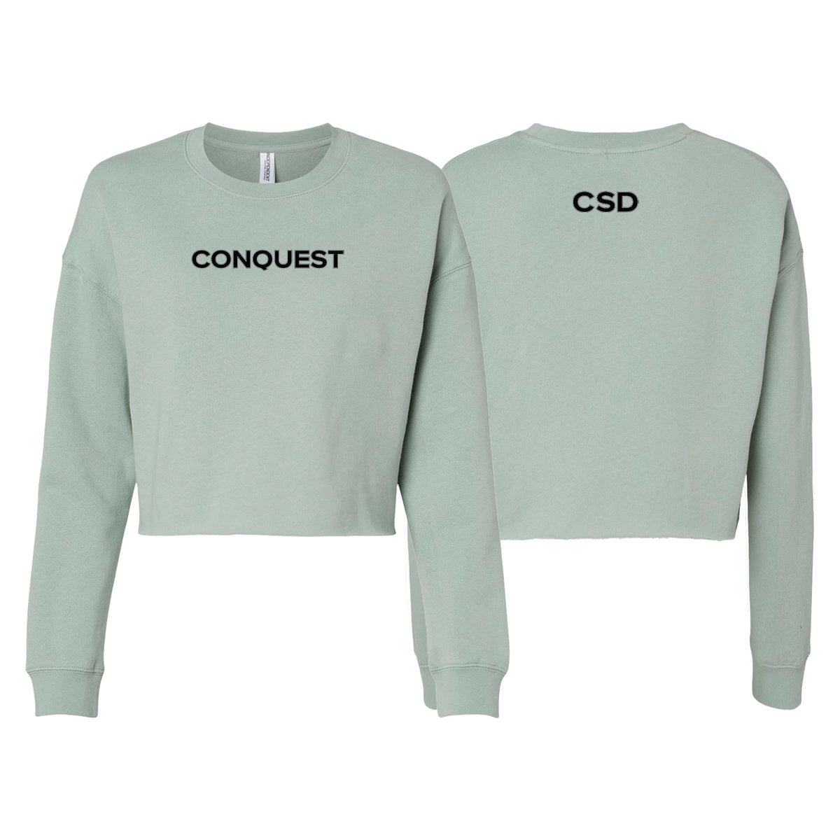 Conquest Self Defense Women's Cropped Crewneck Sweatshirt #8125 A
