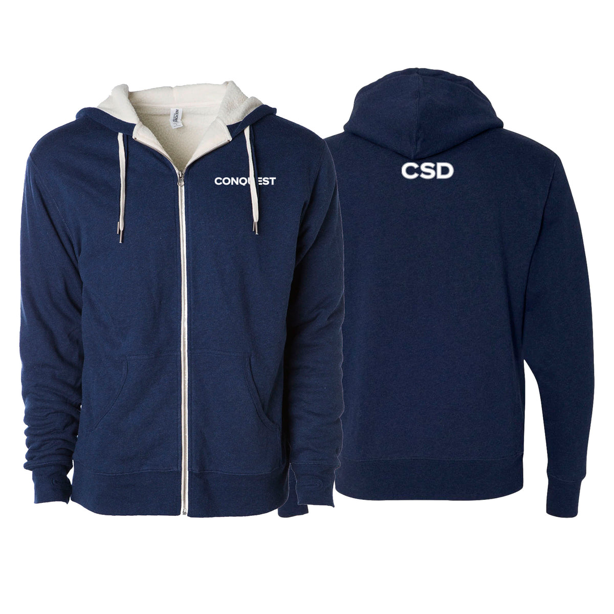 Conquest Self Defense Academy Sherpa Lined Zip-Up Hoodie #8125 B