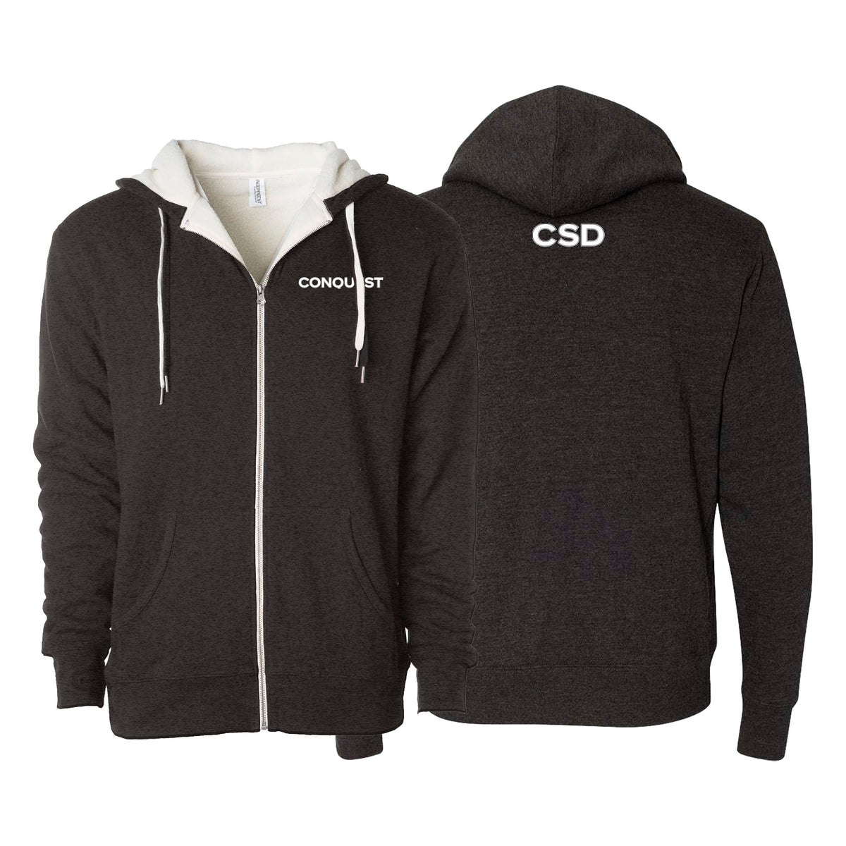 Conquest Self Defense Academy Sherpa Lined Zip-Up Hoodie #8125 B