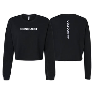 Conquest Self Defense Women's Cropped Crewneck Sweatshirt #8125 C