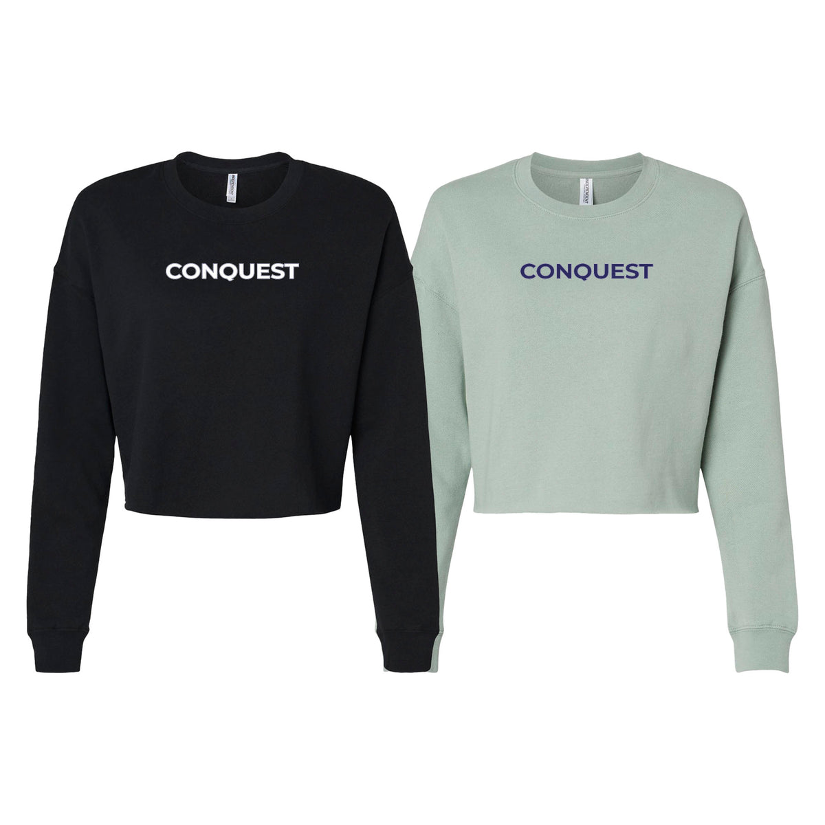 Conquest Self Defense Women's Cropped Crewneck Sweatshirt #8125 C
