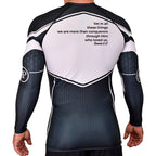 Conquest Self Defense Academy Rash Guards Black/White #8125 E