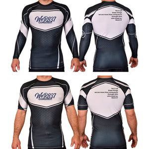 Conquest Self Defense Academy Rash Guards Black/White #8125 E