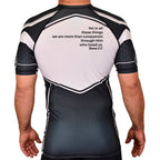 Conquest Self Defense Academy Rash Guards Black/White #8125 E