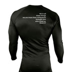 Conquest Self Defense All Black Custom Rash Guards Long Sleeves #8125 E