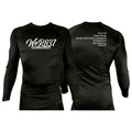 Conquest Self Defense All Black Custom Rash Guards Long Sleeves #8125 E