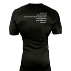 Conquest Self Defense All Black Custom Rash Guards Short Sleeves #8125 E