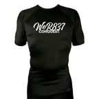 Conquest Self Defense All Black Custom Rash Guards Short Sleeves #8125 E