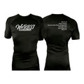 Conquest Self Defense All Black Custom Rash Guards Short Sleeves #8125 E