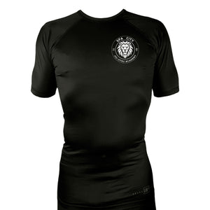 Spa City Jiu-Jitsu All Black Custom Rash Guards Short Sleeves #8126 A