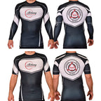 Alchemy Brazilian Jiu Jitsu Academy Rash Guards Black/White #8127 A