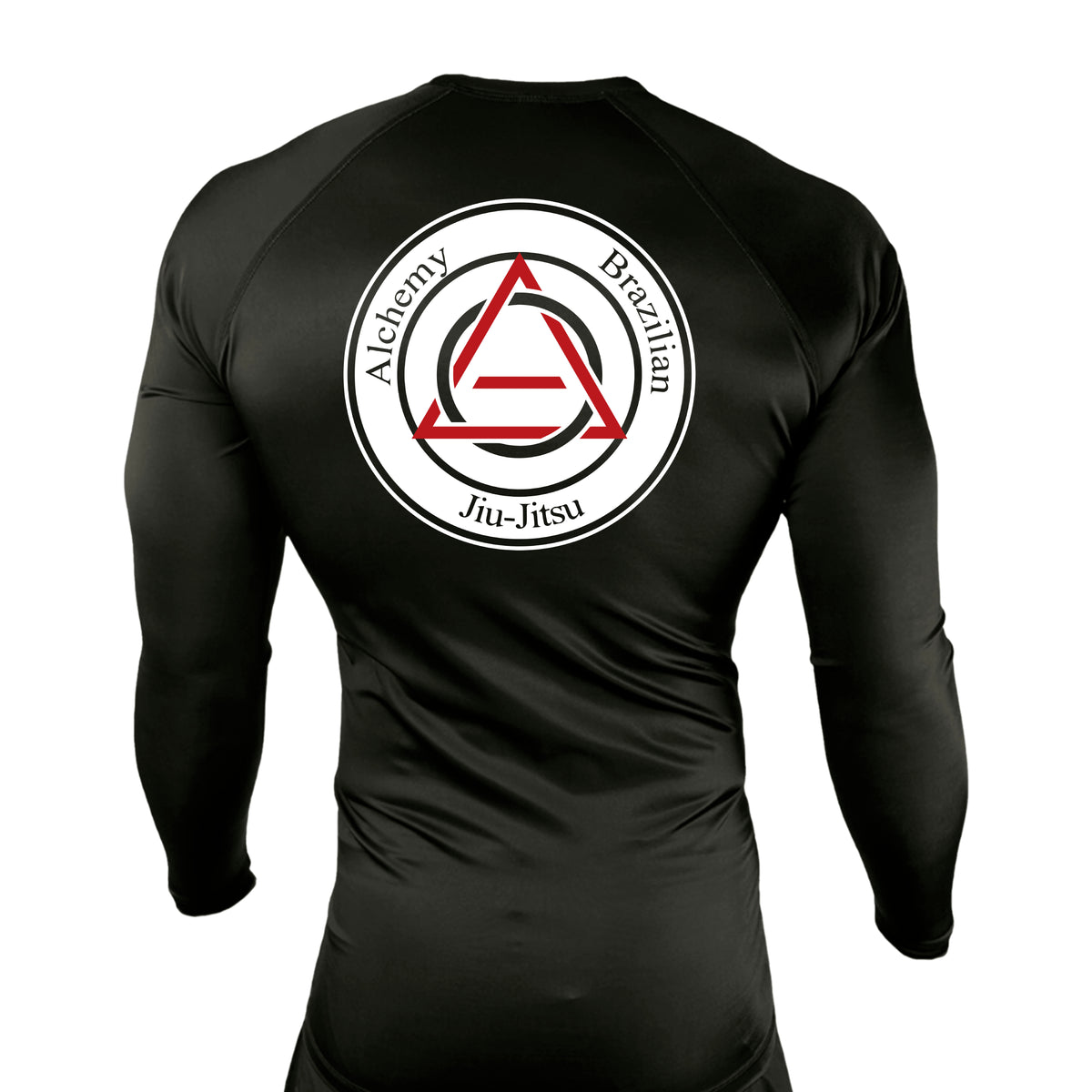 Alchemy Brazilian Jiu Jitsu All Black Custom Rash Guards Long Sleeves #8127 A