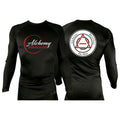 Alchemy Brazilian Jiu Jitsu All Black Custom Rash Guards Long Sleeves #8127 A