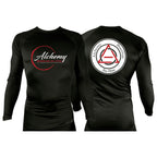 Alchemy Brazilian Jiu Jitsu All Black Custom Rash Guards Long Sleeves #8127 A
