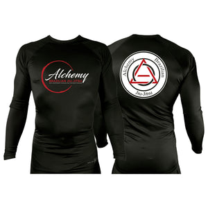 Alchemy Brazilian Jiu Jitsu All Black Custom Rash Guards Long Sleeves #8127 A