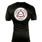 Alchemy Brazilian Jiu Jitsu All Black Custom Rash Guards Short Sleeves #8127 A