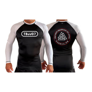 Triumph Brazilian Jiu-Jitsu All Black Ranked Long Sleeve Rash Guards #8128 A