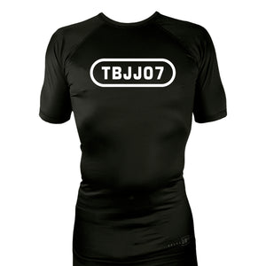 Triumph Brazilian Jiu-Jitsu All Black Custom Rash Guards Short Sleeves #8128 A