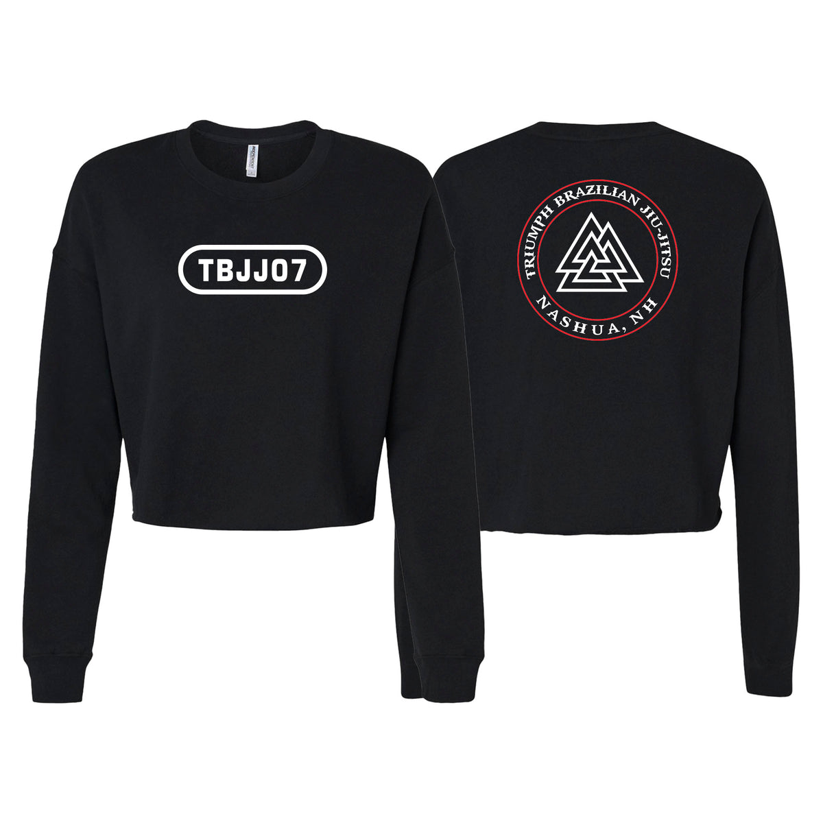 Triumph Brazilian Jiu-Jitsu Women's Cropped Crewneck Sweatshirt #8128 A