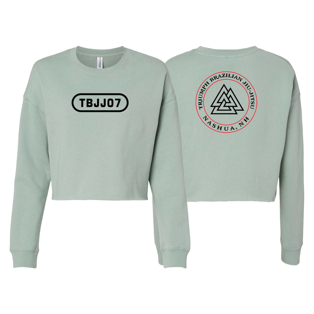 Triumph Brazilian Jiu-Jitsu Women's Cropped Crewneck Sweatshirt #8128 A