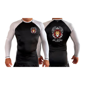 Jiu Jitsu Unlimited All Black Ranked Long Sleeve Rash Guards #8129 F