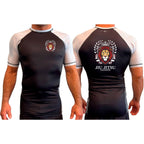 Jiu Jitsu Unlimited All Black Ranked Short Sleeve Rash Guards #8129 F