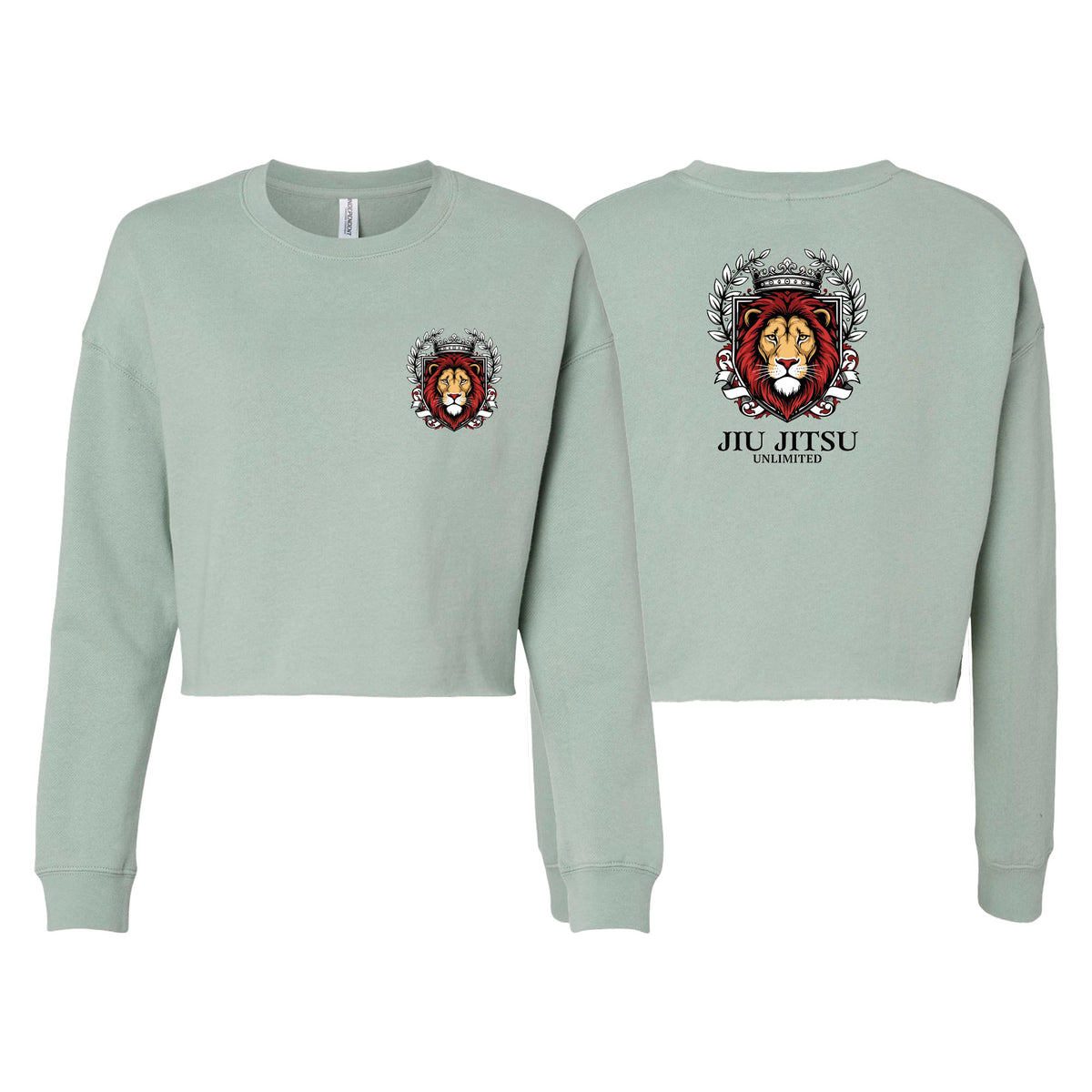 Jiu Jitsu Unlimited Women's Cropped Crewneck Sweatshirt #8129 F