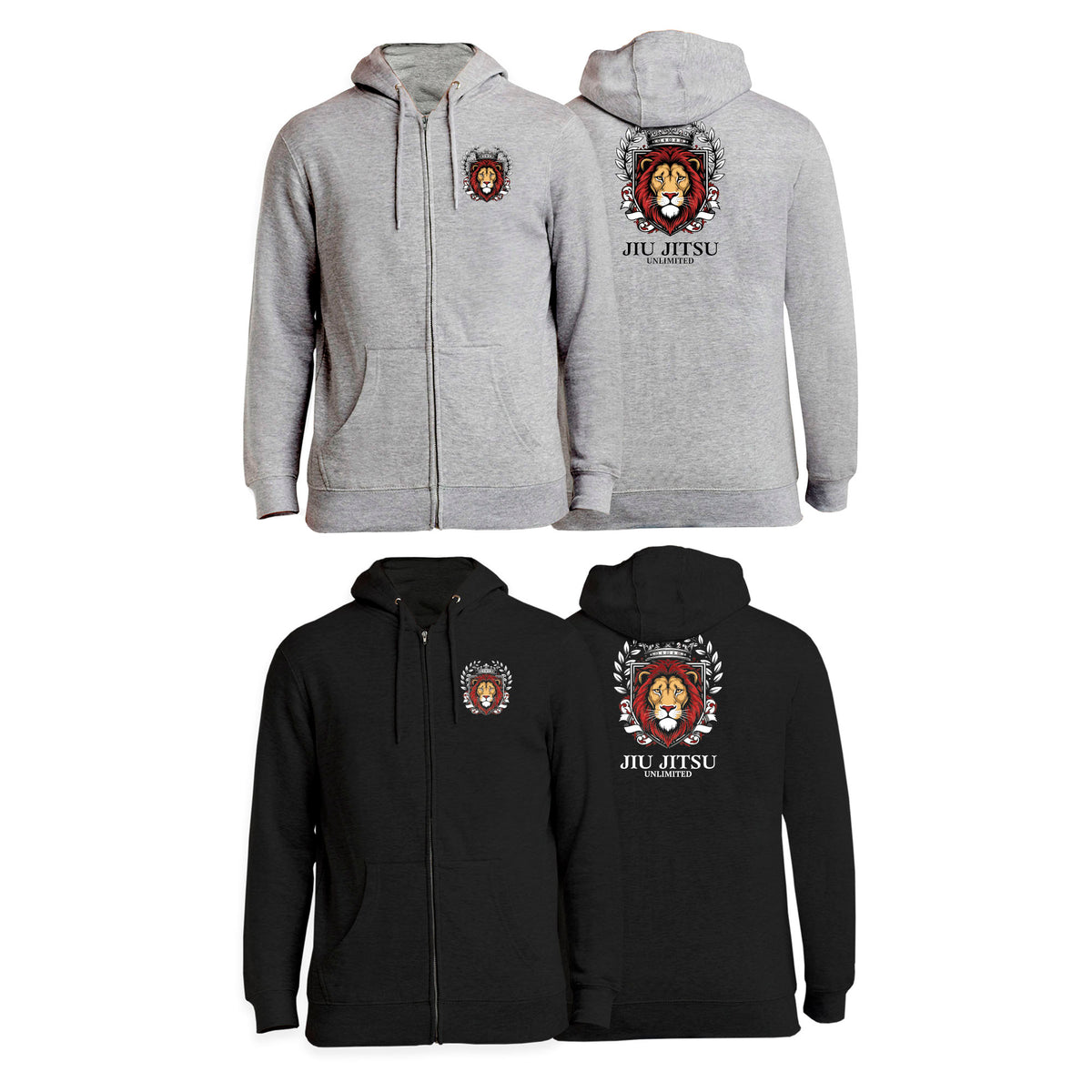 Jiu Jitsu Unlimited Academy Zip-Up Hoodies #8129 F