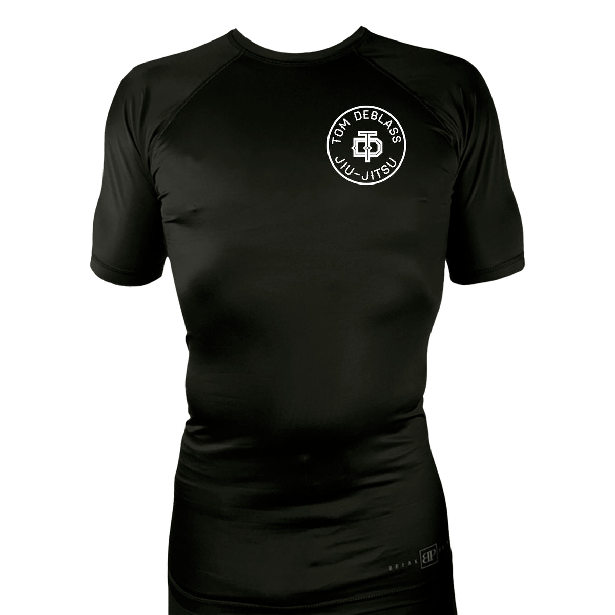 Jiu Jitsu Unlimited All Black Custom Rash Guards Short Sleeves #8129 H