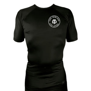 Jiu Jitsu Unlimited All Black Custom Rash Guards Short Sleeves #8129 H
