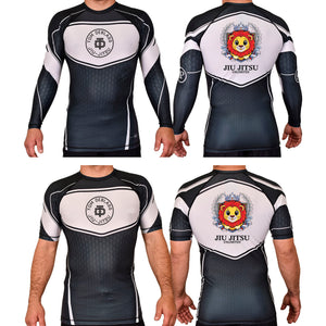 Jiu Jitsu Unlimited Academy Rash Guards Black/White #8129 J