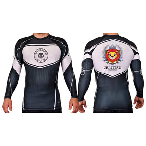 Jiu Jitsu Unlimited Academy Rash Guards Black/White #8129 J