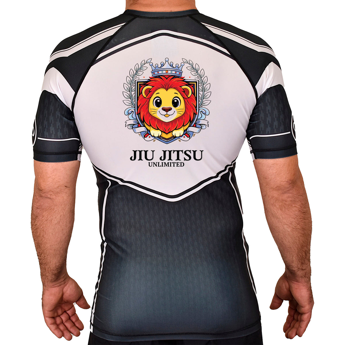 Jiu Jitsu Unlimited Academy Rash Guards Black/White #8129 J
