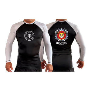 Jiu Jitsu Unlimited All Black Ranked Long Sleeve Rash Guards #8129 J