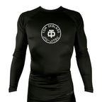 Jiu Jitsu Unlimited All Black Custom Rash Guards Long Sleeves #8129 J