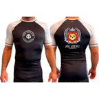Jiu Jitsu Unlimited All Black Ranked Short Sleeve Rash Guards #8129 J