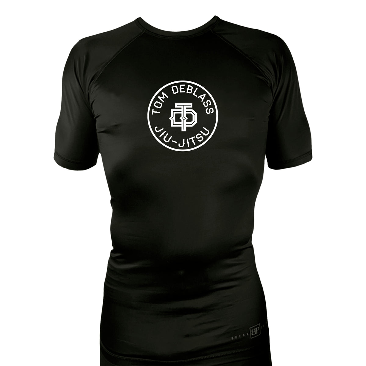 Jiu Jitsu Unlimited All Black Custom Rash Guards Short Sleeves #8129 J
