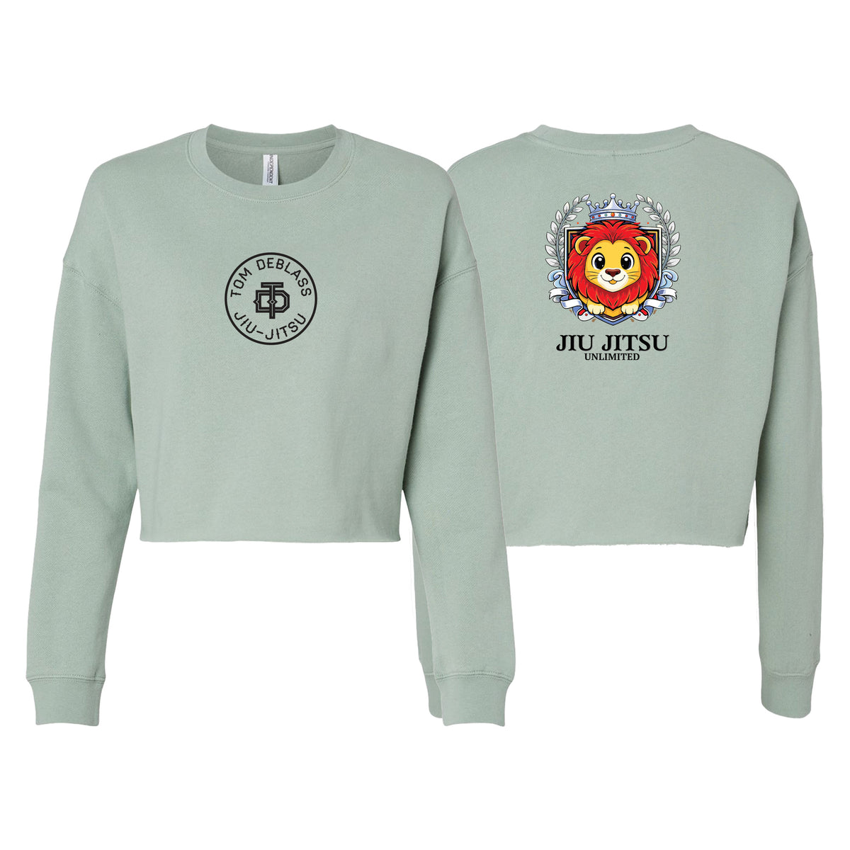 Jiu Jitsu Unlimited Women's Cropped Crewneck Sweatshirt #8129 J