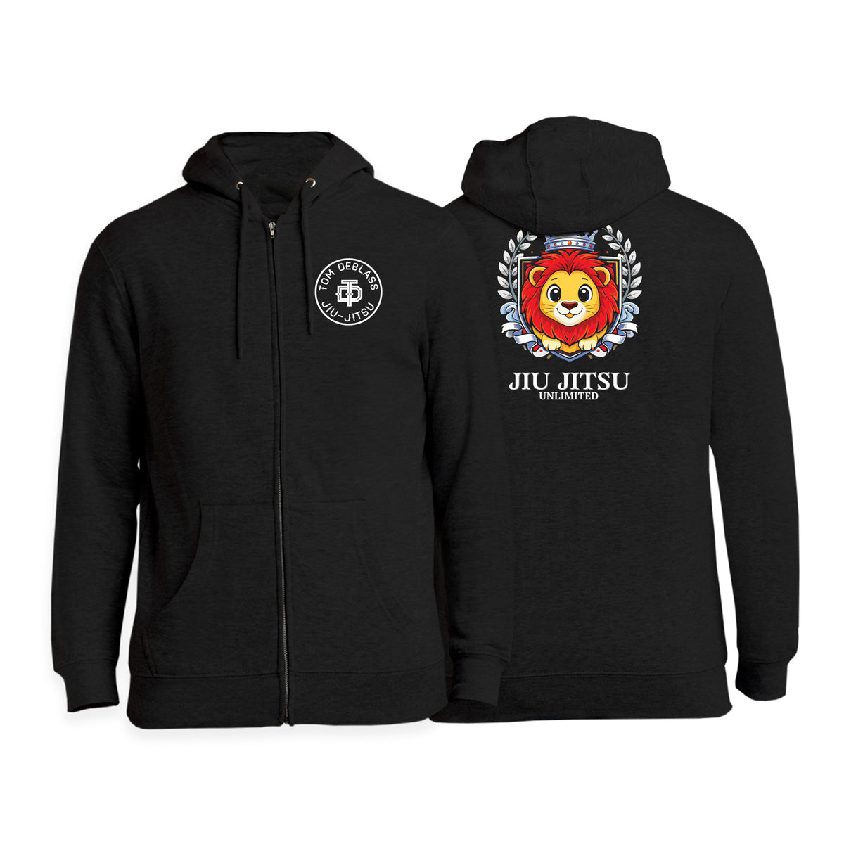 Jiu Jitsu Unlimited Academy Zip-Up Hoodies #8129 K