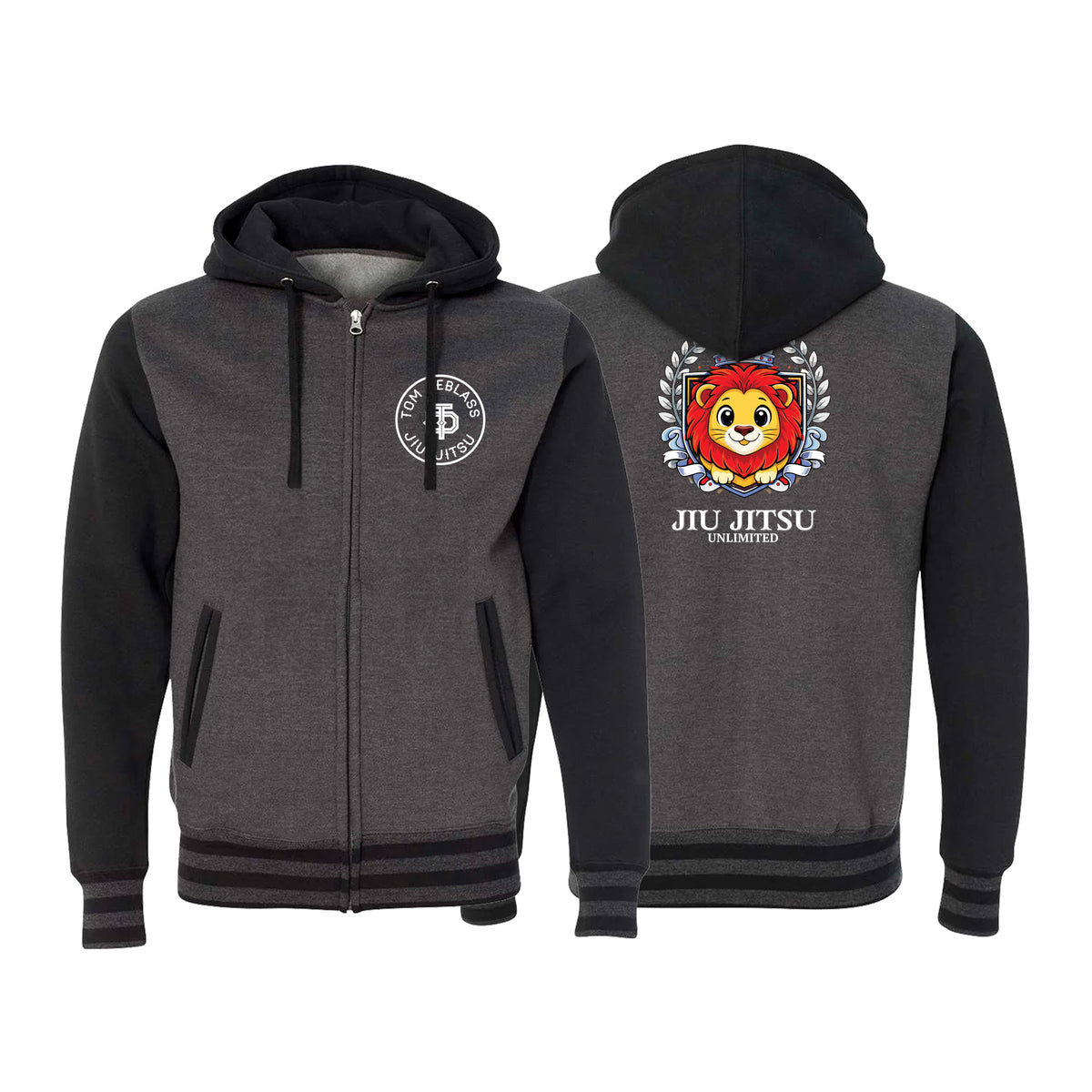 Jiu Jitsu Unlimited Academy Varsity Zip-Up Hoodies #8129 K