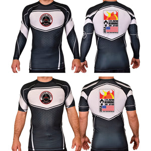 CVMMA Academy Rash Guards Black/White #8130 A