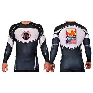 CVMMA Academy Rash Guards Black/White #8130 A