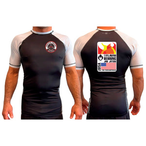 CVMMA All Black Ranked Short Sleeve Rash Guards #8130 A