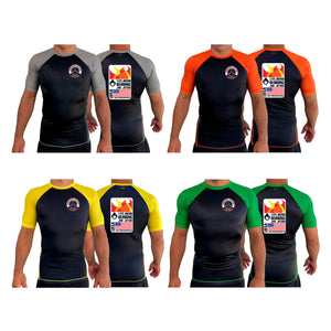 CVMMA All Black Ranked Short Sleeve Rash Guards #8130 A