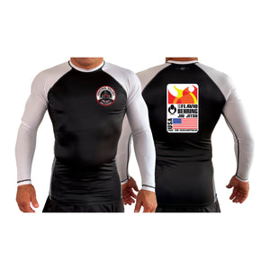 CVMMA All Black Ranked Long Sleeve Rash Guards #8130 A