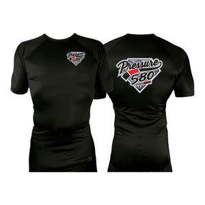 Pressure 580 Jiu-Jitsu All Black Custom Rash Guards Short Sleeves #8131 A