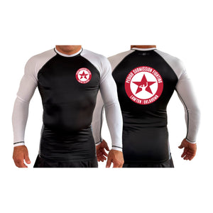 Pressure 580 Jiu-Jitsu All Black Ranked Long Sleeve Rash Guards #8131 F