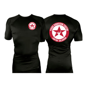 Pressure 580 Jiu-Jitsu All Black Custom Rash Guards Short Sleeves #8131 F